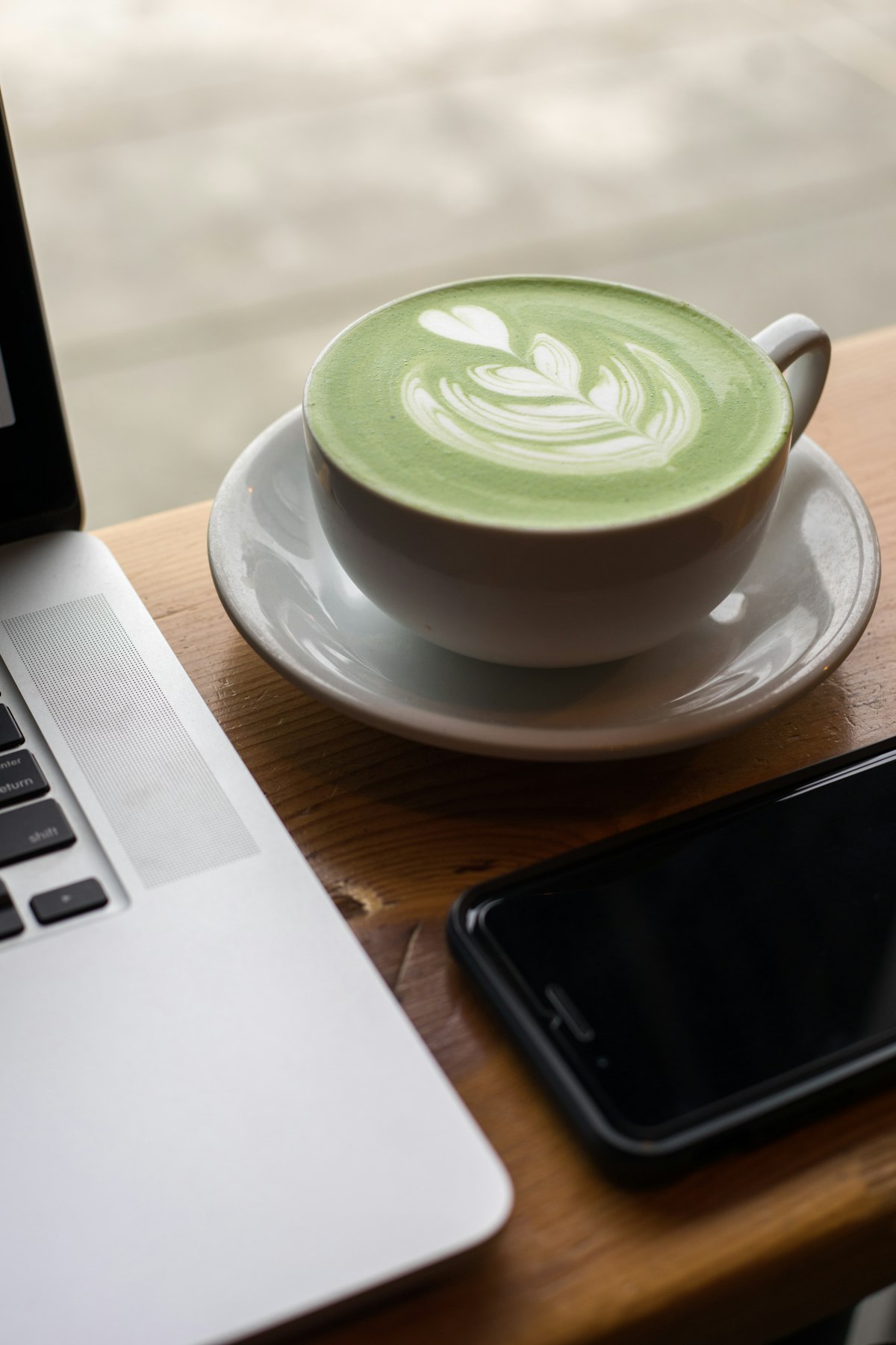 Matcha latte at Juniper & Co. Coffee & Tea